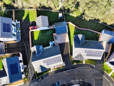 Dancing Green — Aerial Of Entrance & Green Border