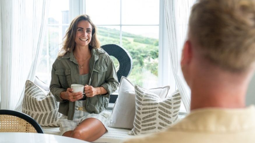 Devonshire Homes, Mariner's Haven Lifestyle Photography - Couple Conversation