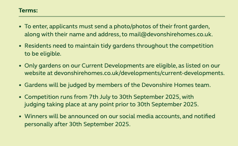 Garden comp T&Cs