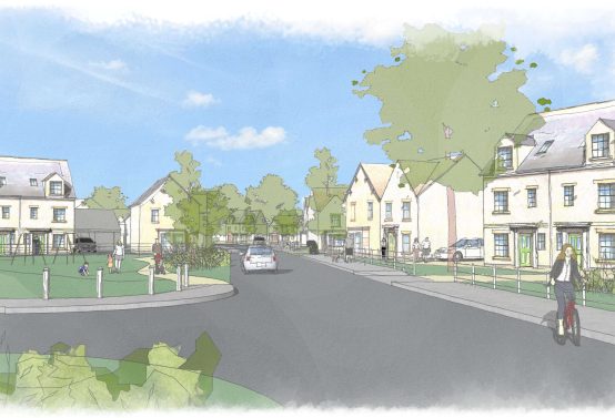 Devonshire Homes South Quay Yelland Artists Sketch Entrance Green Full