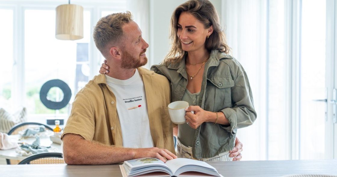 Couple With Cup Of Tea
