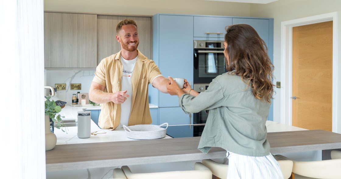Couple With Cup Of Tea